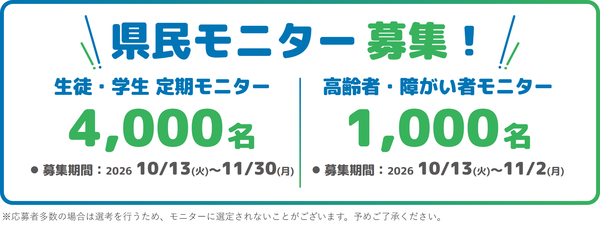 バス・モノレール県民モニター募集